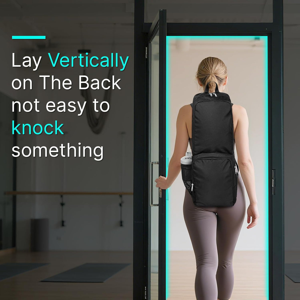Yoga Mat Backpack with Storage Compartments – Waterproof Gym Bag with Multi Pockets & Bottle Holder