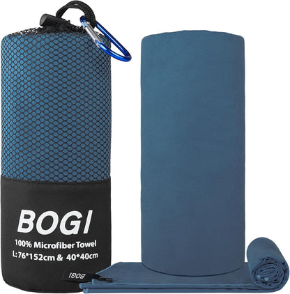 Quick Dry Microfiber Travel Towel – Ultra Absorbent, Lightweight & Compact for Gym, Camping & Beach
