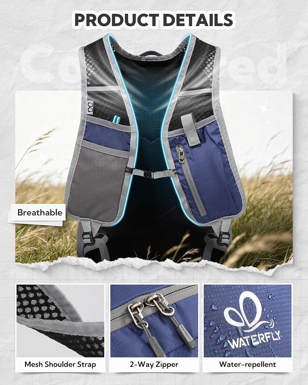 Foldable Hiking Backpack (20L) – Lightweight Waterproof Travel Daypack with Multi Pockets