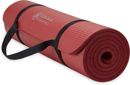 Extra Thick Yoga Mat (10mm) – Non-Slip Fitness & Exercise Mat with Carrying Strap for Home Workout