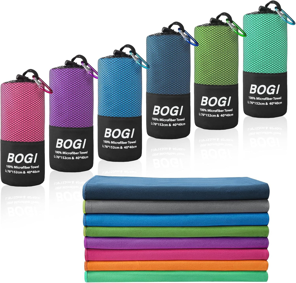 Quick Dry Microfiber Travel Towel – Ultra Absorbent, Lightweight & Compact for Gym, Camping & Beach