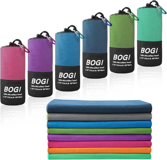 Quick Dry Microfiber Travel Towel – Ultra Absorbent, Lightweight & Compact for Gym, Camping & Beach