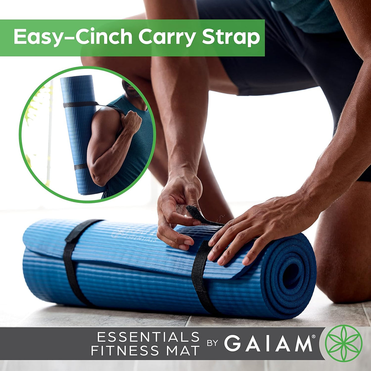 Extra Thick Yoga Mat (10mm) – Non-Slip Fitness & Exercise Mat with Carrying Strap for Home Workout