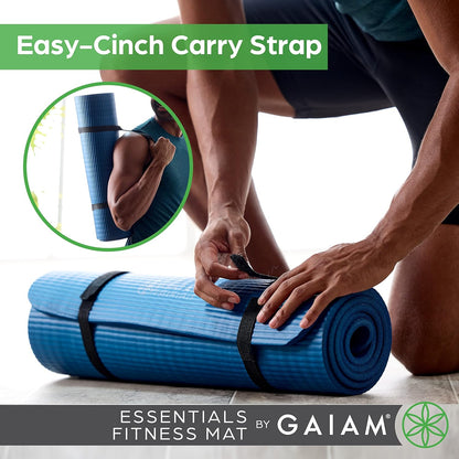 Extra Thick Yoga Mat (10mm) – Non-Slip Fitness & Exercise Mat with Carrying Strap for Home Workout